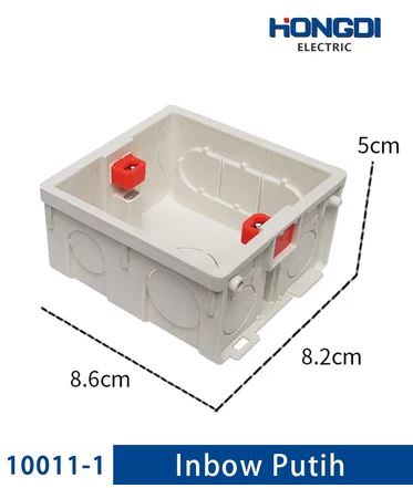 HONGDI Kotak Saklar Inbow 86mm PC Anti Api - 3 Warna Putih Material Premium Tahan Panas
