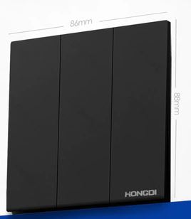 HONGDI Saklar Stop Kontak 3 gang 2 arah