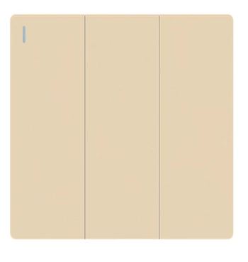 Hongdi Saklar Seri Warna Gold 3 Gang 2 Arah