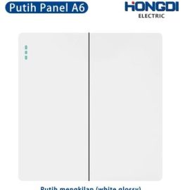 Hongdi Saklar Seri Warna Putih Glossy 2 Gang 1 Arah