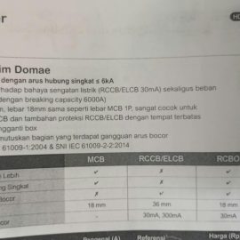 perbedaan RCBO, ELCB, MCB