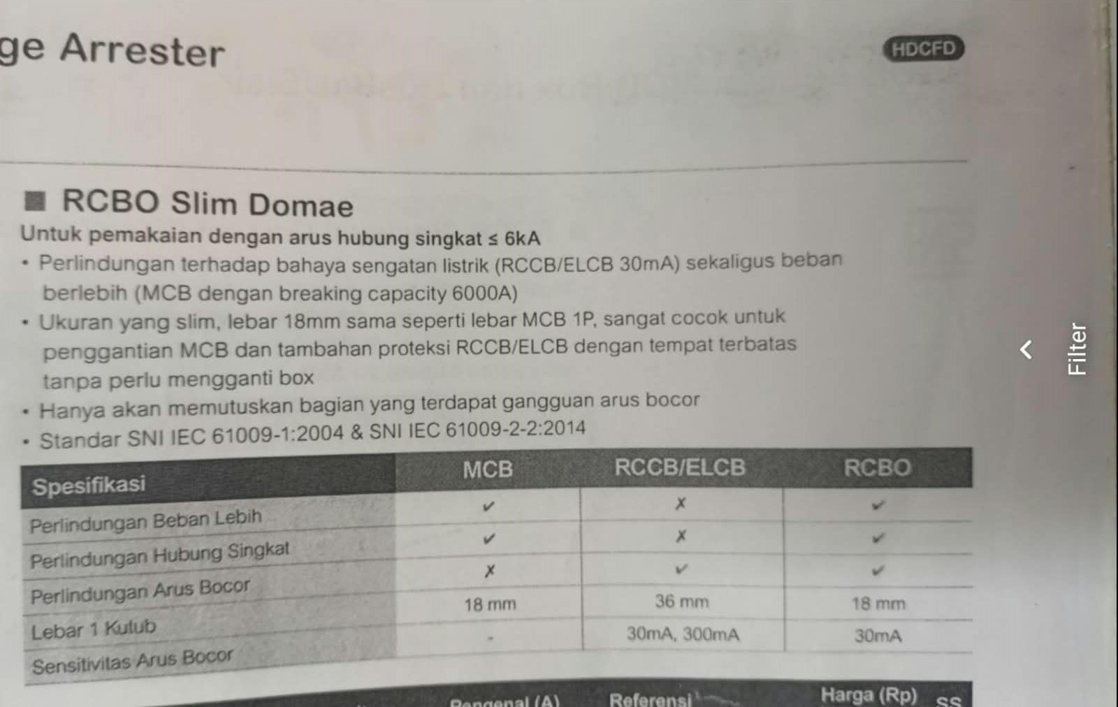 perbedaan RCBO, ELCB, MCB