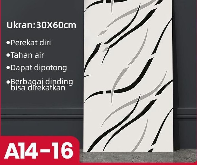 Wallpaper Dinding Vinyl 30x60cm Isi 20 Lembar Stiker Dekorasi Rumah A14 E2 - Image 9